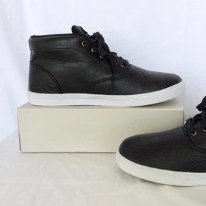 Black Leather High Top Sneakers, Hardlined by Sean John, Size 9.5, EC!